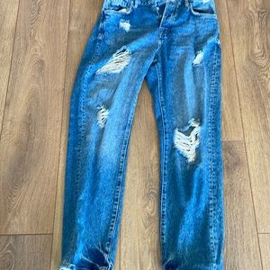 Free people high waisted bootcut jeans.